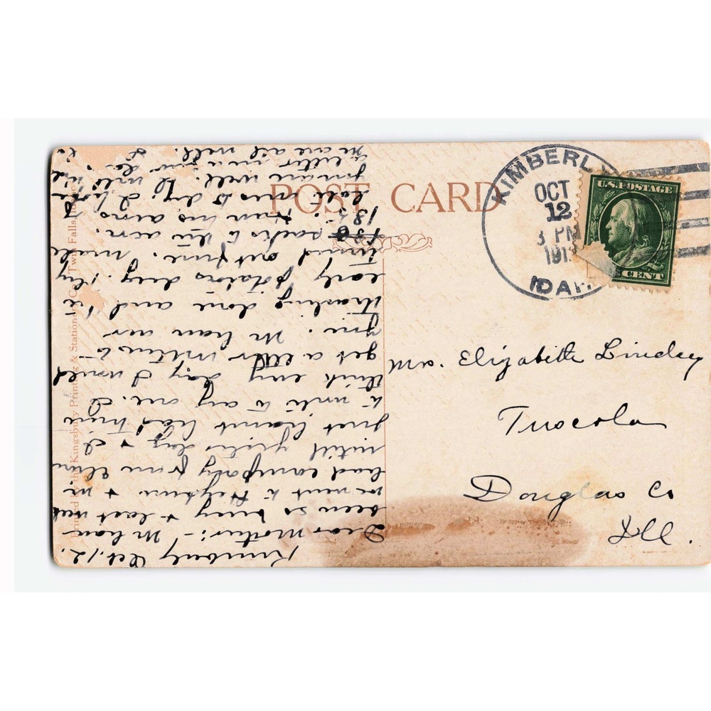 Methodist Church Twin Falls Idaho ID 1910s Kingsbury Printing Postcard Kimberly - Picture 2 of 2